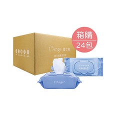 L'Ange 棉之境 嬰兒純棉柔濕巾 80抽 24包/箱, 1個