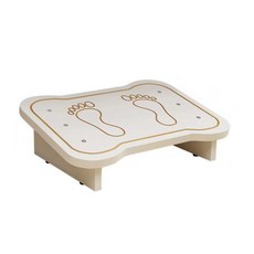 모던우드 원목 발받침대 사무실 가정용 발판 걸상, 원목색 평면 미들, 1개