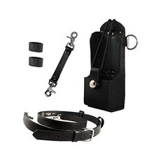 워키토키 홀더 호환 듀얼 무전기 보스턴 가죽 소방관 번들 - 무선 스트랩용 미끄럼 방지 스트랩 반사형 스트랩/벨트 소방관용 모토로라 HT750/HT1250용 코드 키퍼, Black, 1개