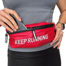 투바이젠 KEEP 러닝 힙색 벨트 허리 가방, 1개, 레드