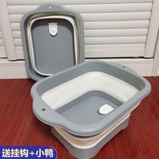 小爪星球 寵物浴盆 可摺疊 附排水塞, 1個, 灰色