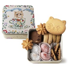 DADACA 貓咪造型餅乾鐵盒 Mini Happy Days款 18入組, 1盒