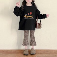 키즈 여아 레오파드 레깅스 호피무늬 부츠컷 팬츠 하의