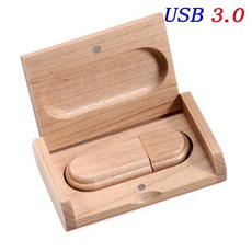 플래시 드라이브 나무 상자 펜 메모리 스틱 결혼 선물 디스크, 2. Maple with box, E. 128GB