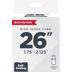 슈윈 교체 자전거 타이어 튜브 내부 표준 또는 자체 밀봉 슈레이더 밸브 내구성 있는 구조, Black, 1_26-Inch x, Self-sealing