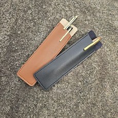 펜 파우치 슬리브 필통 휴대용 펜 수납 케이스 펜꽂이 필기구 정리 사무용품, 1개, 브라운