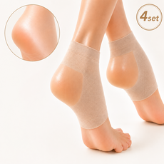 스누브 발뒤꿈치 보습 풋패드 양말 실리콘 각질케어 4세트, 80g, 1개, 8개입