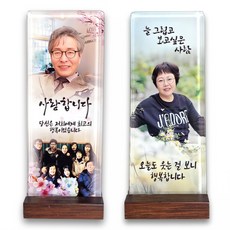 남궁아찌마켓 크리스탈 원목 위패 납골당 49재 부모님 사진 제작, 1개