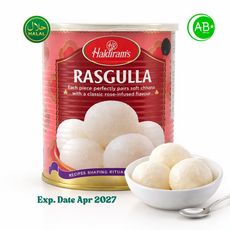 Rasgulla 라스굴라 인도 전통 디저트 설탕 시럽에 담긴 부드러운 치즈 볼, 1kg, 2개
