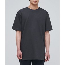 MUSINSA STANDARD 레이어드 크루 넥 티셔츠_긴 기장 [다크 그레이] 250946