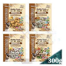 Petty Man 迷你潔牙餅/高纖蔬果潔牙餅/高鈣起司潔牙餅/綜合水果潔牙餅 300G 狗零食, 1個, 高纖蔬果