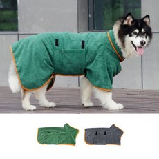 소프트 강아지 고양이 샤워 가운 목욕 수건 타올 XL 79000EA 1EA, 그레이 YP6
