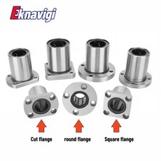 1PCS LMF6UU LMF/K/H 8 10 12 16UU 타원형 플랜지 부싱 라우터 샤프트 3D 프린터 부품 막대 용 CNC 선형 베, 02 6mm, 02 Square Flange LMK, 1개
