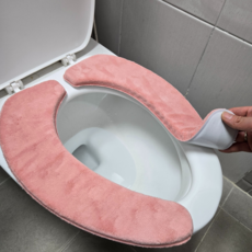 휴일여행 붙이는 변기 시트 고급, 1세트, 핑크