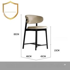 식탁의자 홈 스툴 높이 조절 높은 바의자 카페, 55cm 두꺼운 크로화이버 가죽 C
