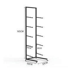 스노보드 벽걸이 실내 수납 선반 보관 랙 거치대 실외, 바퀴 5단 블랙 5개, 1개