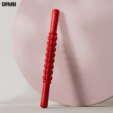 QRU 健身運動恢復按摩器齒輪滾軸大小腿部筋膜放鬆琅琊棒跨境瑜伽好物, 1個, 中國紅(OPP包裝)