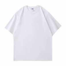 阿堯的店 260G重磅純棉短袖T恤 落肩設計 素色上衣 D250, 白色,2XL