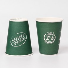 카페 사무실 커피 음료 일회용 핫컵 커피컵 디자인컵 8온스 그린빈 종이컵, 200개, 1개