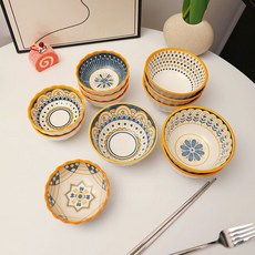 MorningSea 북유럽그릇세트 예쁜그릇세트4인용 12종 세트, 1세트, 밥그릇6p+반찬그릇6p, 옐로우