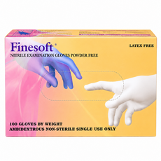 Finesoft 무분말 니트릴장갑 위생장갑 화이트 L, 1박스