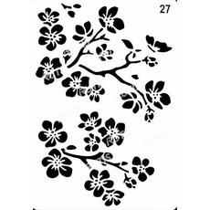 ST-B50-0081 型染版(Stencil) - 蝶古巴特DIY簍空模板，輕鬆打造獨特風格，激發無限創意, 1個, B50-0081