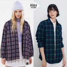 알렉스하운드 25FW 여성 체크 기모 본딩 셔츠2종 448154
