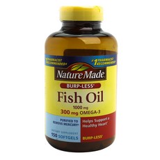 Nature Made 萊萃美 Burp-Less Omega-3魚油軟膠囊 300mg, 1罐, 150顆, 1罐