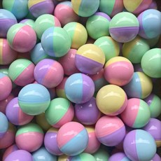 KAY&JAY 행사용 뽑기 공 게임볼/뽑기 캡슐 통 추첨 경품 공 전체 투명 마카롱 컬러, 1개, 전체컬러