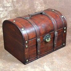 빈티지 나무상자 보물상자 엔틱 궤짝 촬영 소품, 101-30x16x16