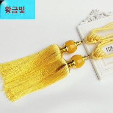 커튼 스트랩 한 쌍 끈 걸이 태슬 걸이 걸이 가정용 거실침실 커튼 버클, 황금색 황금빛, 1매입(2매), 1개
