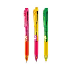 모나미 플립3 형광 볼펜 0.7mm, 옐로우핑크, 1개