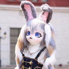 COS表演頭套kig系獸頭furry漫展裝扮可穿戴頭人偶服, 1個, T4穿戴頭套