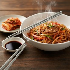 진공젓가락 고급스러운 스텐 재질 업소용 강템, 1개