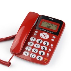 iTEK 발신자정보표시 CID 유선 전화기, IK-320(레드)