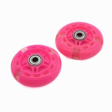兒童扭扭車配件 靜音閃光輪胎 搖擺車溜溜車輪子 前後輪妞妞車配件 台灣出貨, 1個, 粉色 8cm閃光靜音輪 2個