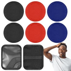 [ 1276328 ] 드라이다이어트 웨이브용 11.4cm(4.5인치) 크라운 패치 6개 360 웨이버 압축 래피드 크라운용 웨이브 트레이닝 패드 1개 포함(블랙 블루 레