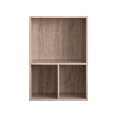 TZUMii 翻轉三格收納櫃 空櫃-三色可選，多功能儲物櫃，簡約風格設計，客廳臥室書房收納好幫手, 淺橡木色, 1個