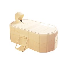 UB 무조립 대형 접이식 성인용 간이 욕조 반신욕 홈스파, 1개, 우드 보온커버