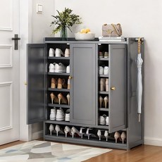 현관 방진 도어형 신발장 거실 대용량 2문 신발장 수납장 현관캐비닛, 7단, B03