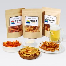국내산 양념 먹태구이 3종 (버터+간장+매운) / 주전부리 마른안주, 3세트