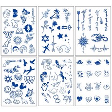 타투스티커 헤나 문신 레터링 오래가고 빛반사 없는 타투, A타입 11x8cm, 1개