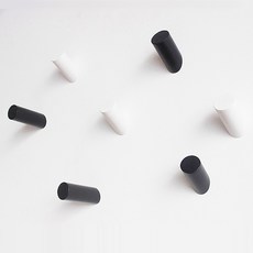 심플 나무후크 (설치형 옷걸이/타공후크) [W29F732], 1개, 나무후크 블랙 소