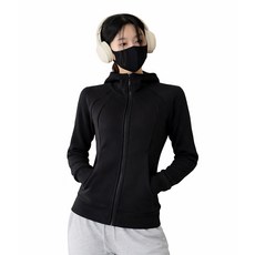 lofei 겨울 여성 기모 후드 집업 하이넥 슬림핏 데일리 아우터 WY11