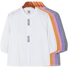 30수 나팔꽃자수 핀턱 블라우스