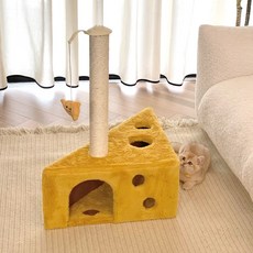 레브펫 고양이 스크래쳐 치즈 숨숨집, 1개