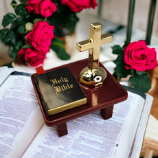 금명 납골당 장식 소중한분께 GOLD 십자가 성경 추모장식 봉안당 종교 기독교 천주교 카톨릭 상 모형 추모, 금색