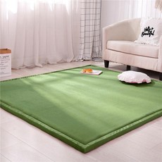 사계절 매트 침실 인테리어 단모 원형 거실러그 침대옆카페트 북유럽 양탄자, 80 x 200cm, 1개, 모스 그린 2cm