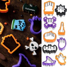 萬聖節造型餅乾模具組 吐司麵包水果壓花器, 萬聖9件套三明治切模, 1個