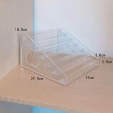 아크릴 카드 진열대 네임택 보관함 투명 정리 엽서 버전, 1개, 7단 카드 진열대